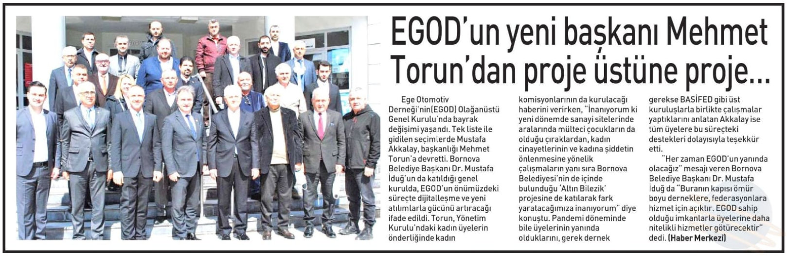 EGOD’da otomotivcilerin yeni başkanı Mehmet Torun
