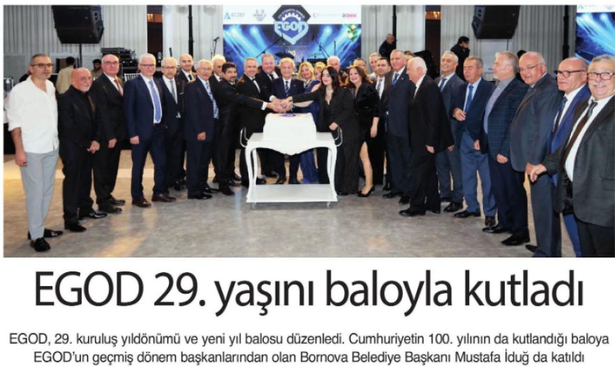 EGOD 29. yaşını baloyla kutladı! (İzmir 9 Eylül Gazetesi - 01.01.2024)