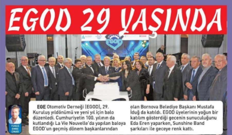 EGOD 29. Kuruluş yıldönümü ve yeni yıl için balo düzenledi. (Ege Telgraf - 23.12.2023)