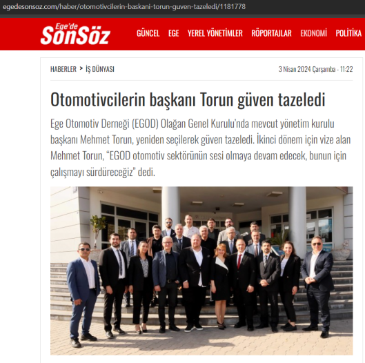 Otomotivcilerin Başkanı Torun Güven Tazeledi