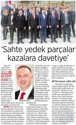 OSS Otomotiv Satış Sonrası Hizmetler Derneği ile İzmir Ticaret Odasında Bir araya Geldik