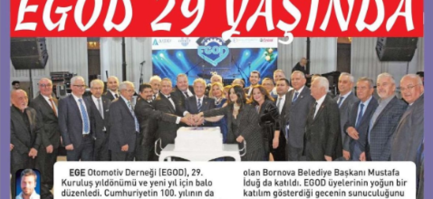 EGOD 29. Kuruluş yıldönümü ve yeni yıl için balo düzenledi. (Ege Telgraf - 23.12.2023)