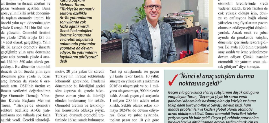 Otomotiv Sektörü Ar-Ge'yle Büyüyecek